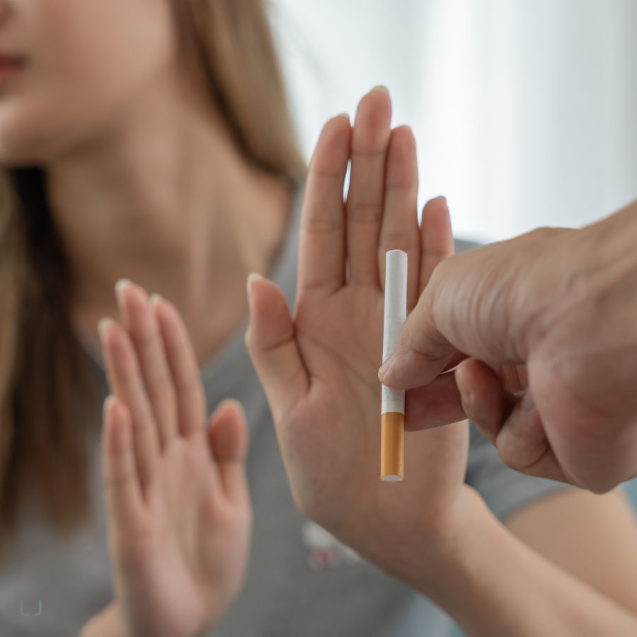 woman offered a cigarette